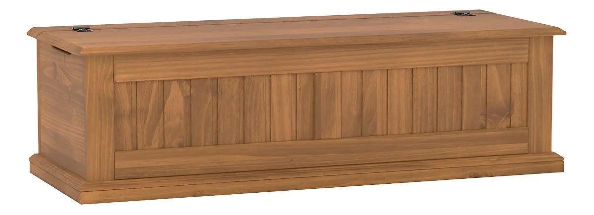 Baul de Madera Maciza Pino elliotti Pie de Cama Nogal Dormitorio Living