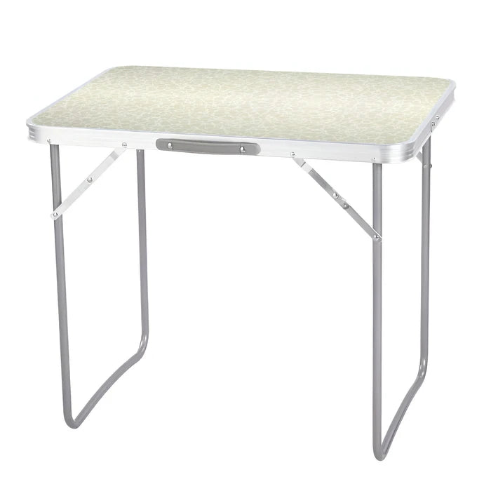 Mesa Plegable de Aluminio 80x60cm Liviana y de Práctico Armado y Transporte