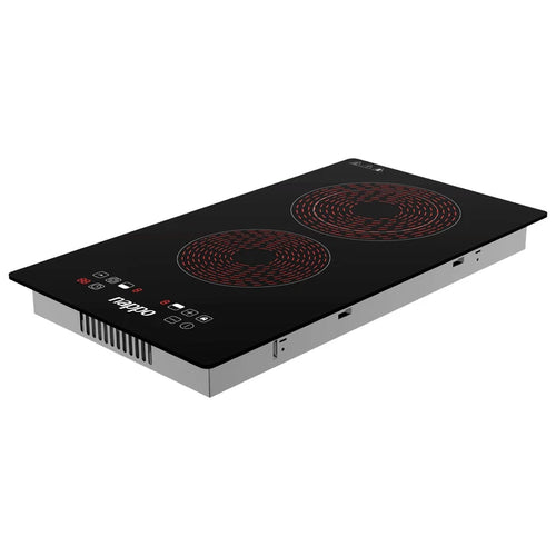 Anafe Vitrocerámico NAPPO de Empotrar 2 Hornallas 9 Niveles de Potencia 3400W Control Táctil