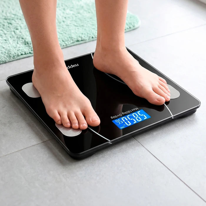 Balanza Corporal NAPPO Inteligente con Bluetooth, Display LCD y App Celular, Soporta hasta 180kg