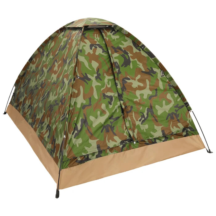 Carpa Iglú de Camping para 2 Personas, de Poliéster Impermeable y Puerta con Mosquitero, 200x150x110cm