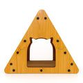 Rascador para Gatos 2 en 1 con Diseño Triangular y Casita Incorporada
