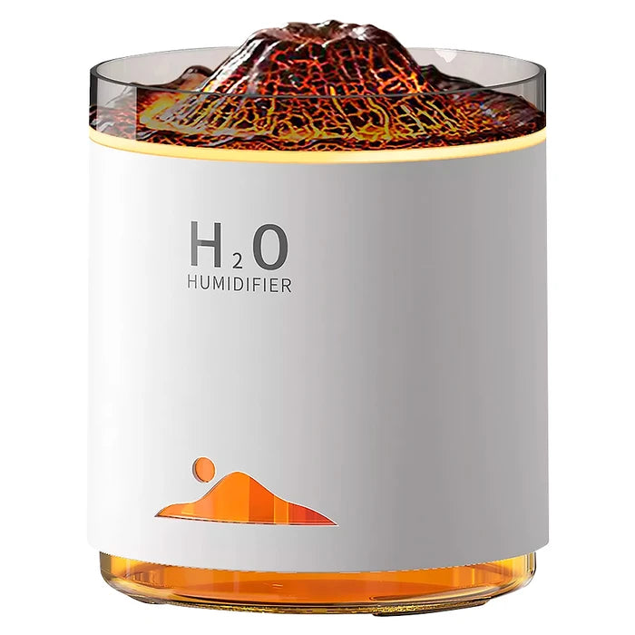 Humidificador Volcán, Difusor de Aromas Ultrasónico con Iluminación LED Configurable y Tanque de 470ml