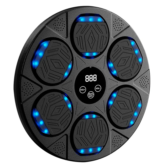 Máquina de Boxeo Goldtech PunchBeat para Entrenamiento, con 6 Zonas de Impacto, Música y Luces LED