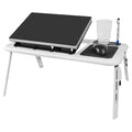 Mesa Plegable Multiuso con Altura Regulable y 2 Fan para Notebook
