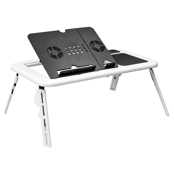 Mesa Plegable Multiuso con Altura Regulable y 2 Fan para Notebook