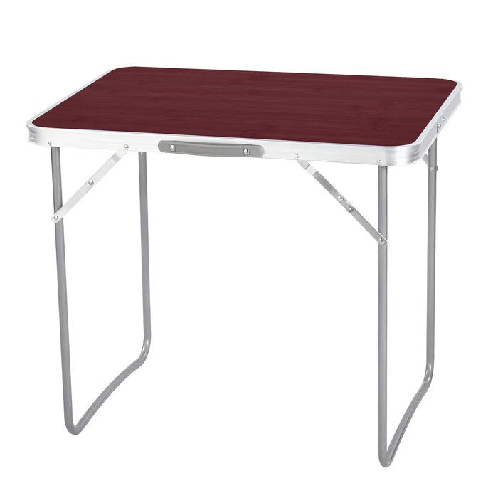 Mesa Plegable de Aluminio 80x60cm Liviana y de Práctico Armado y Transporte