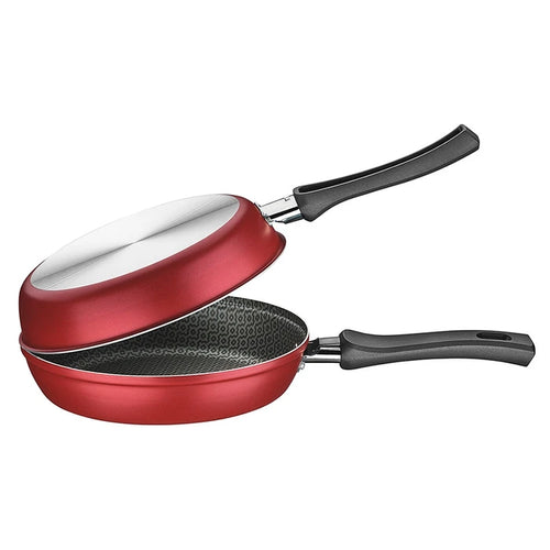 Sartén Doble Omeletero/Tortillero Tramontina Loreto 20cm - Rojo