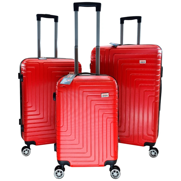 Set de 3 Valijas ABS Rígidas SWISS ARMOR con 4 Ruedas y Cerradura de Combinación
