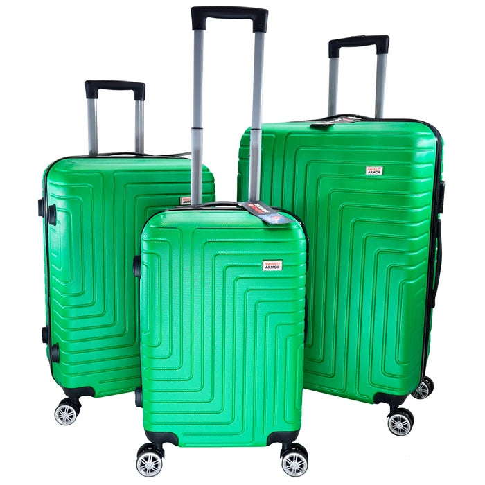 Set de 3 Valijas ABS Rígidas SWISS ARMOR con 4 Ruedas y Cerradura de Combinación